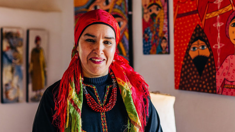 Original artwork by Hafida Zizi (— Amazigh, Aït Benhaddou & Marrakech)